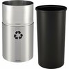 Global Industrial Round Standard Recycling Can, Silver, Aluminum 240718R
